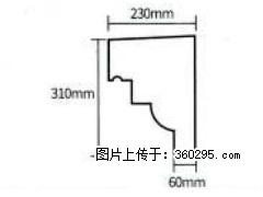 产品分解图型 - 檐口线，型号：SX311-YK-3，规格：230x310mm(3) - 襄樊三象EPS建材 xf.sx311.cc